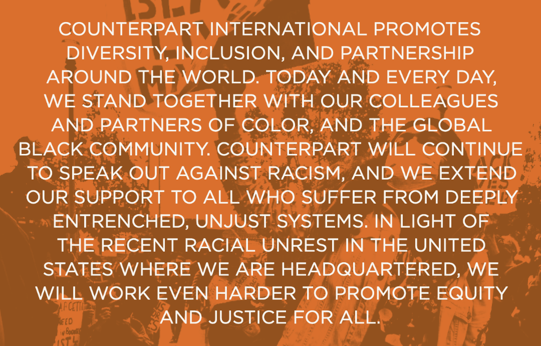 Counterpart International’s Statement on Diversity, Equity, and Inclusion